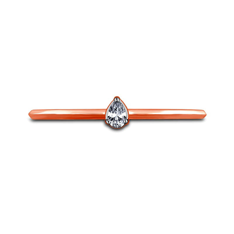 0.05 CT. Marquise Natural Clarity Enhanced Diamond Solitaire Promise Ring in Solid 10K Rose Gold