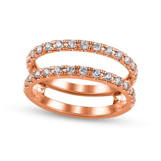 0.50 CT. T.W. Natural Diamond Guard in Solid 14K Rose Gold