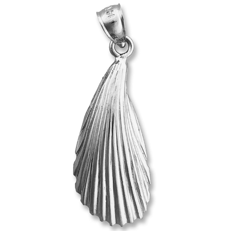 14K Gold Mussel Shell Mollusc Pendant