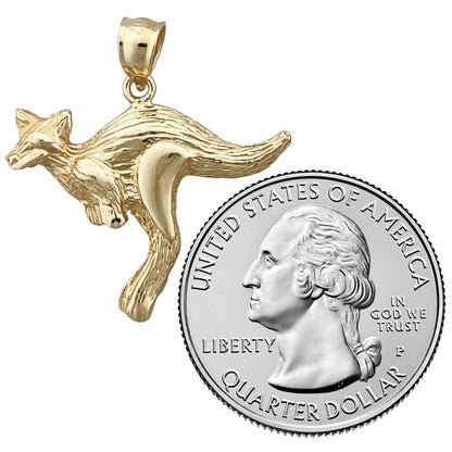 14K Gold Kangaroo Pendant