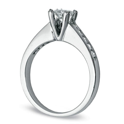 Previously Owned - 0.75 CT. T.W. Natural Diamond Engagement Ring in Solid 14K White Gold