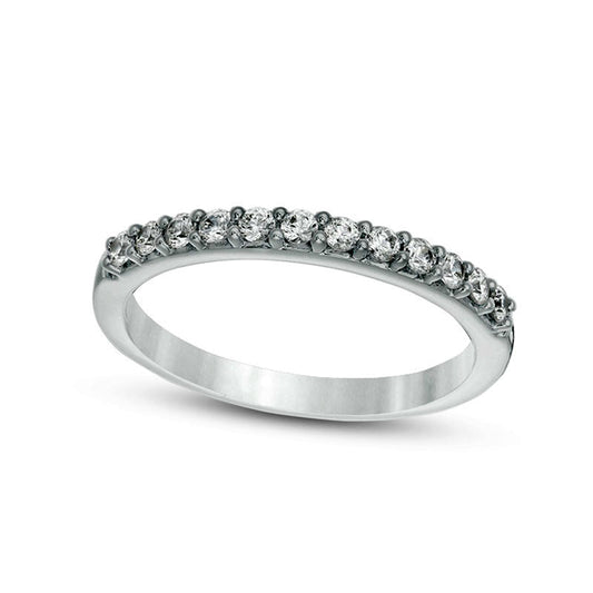 Previously Owned - 0.33 CT. T.W. Colorless Natural Diamond Wedding Band in Solid 18K White Gold