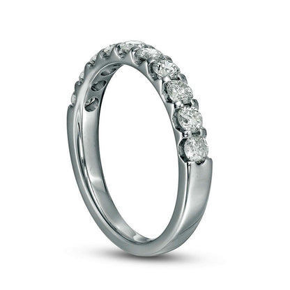 Previously Owned - 0.88 CT. T.W. Natural Diamond Wedding Band in Solid 10K White Gold