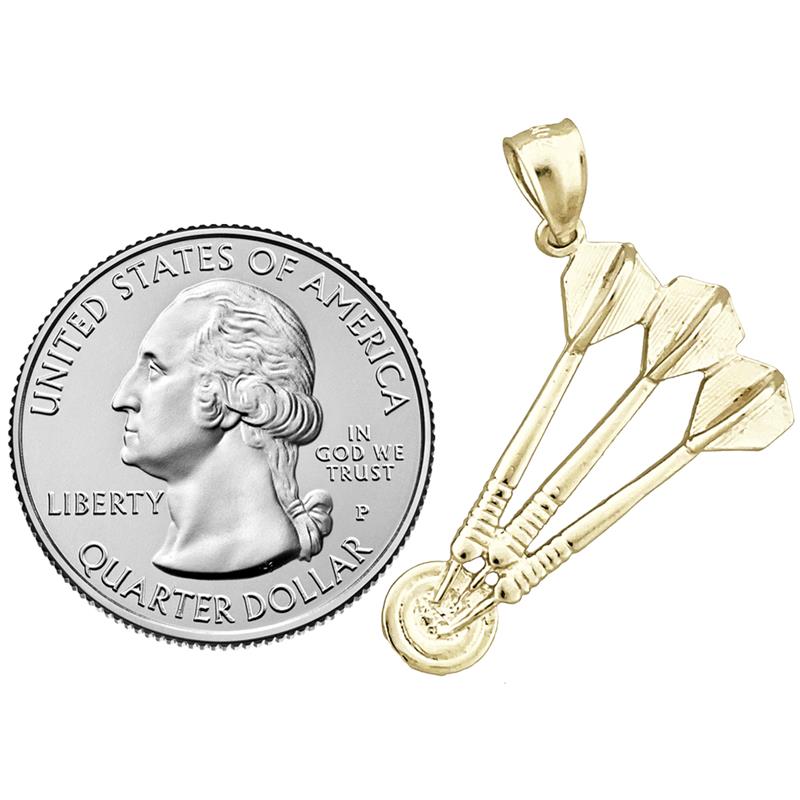 14K Gold Set of Dart Pendant