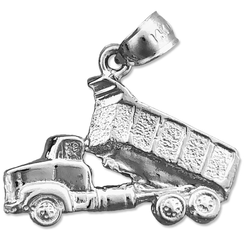 14K Gold Dump Truck Charm