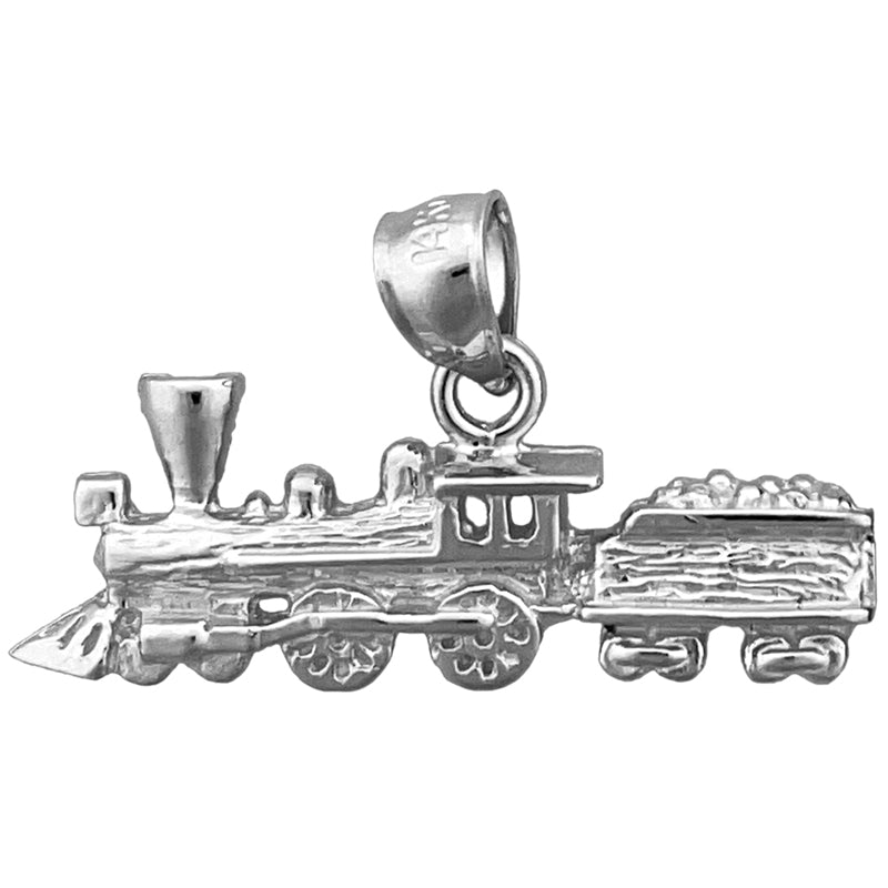 14K Gold Locomotive Train with Cargo Pendant