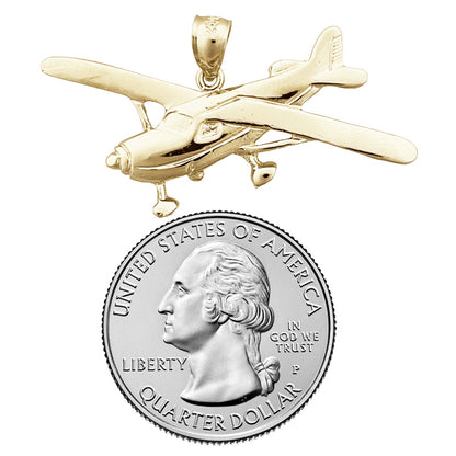 14K Gold Cessna Airplane Pendant