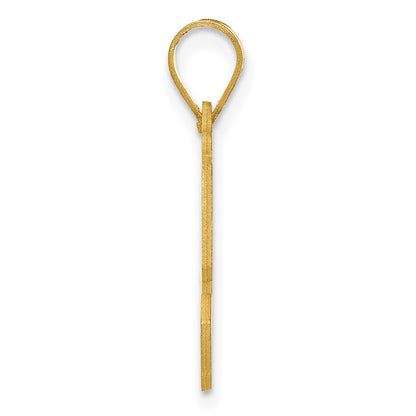 14k Yellow Gold Polished Etched Number 53 Pendant