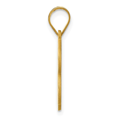 14k Yellow Gold Polished Etched Number 86 Pendant