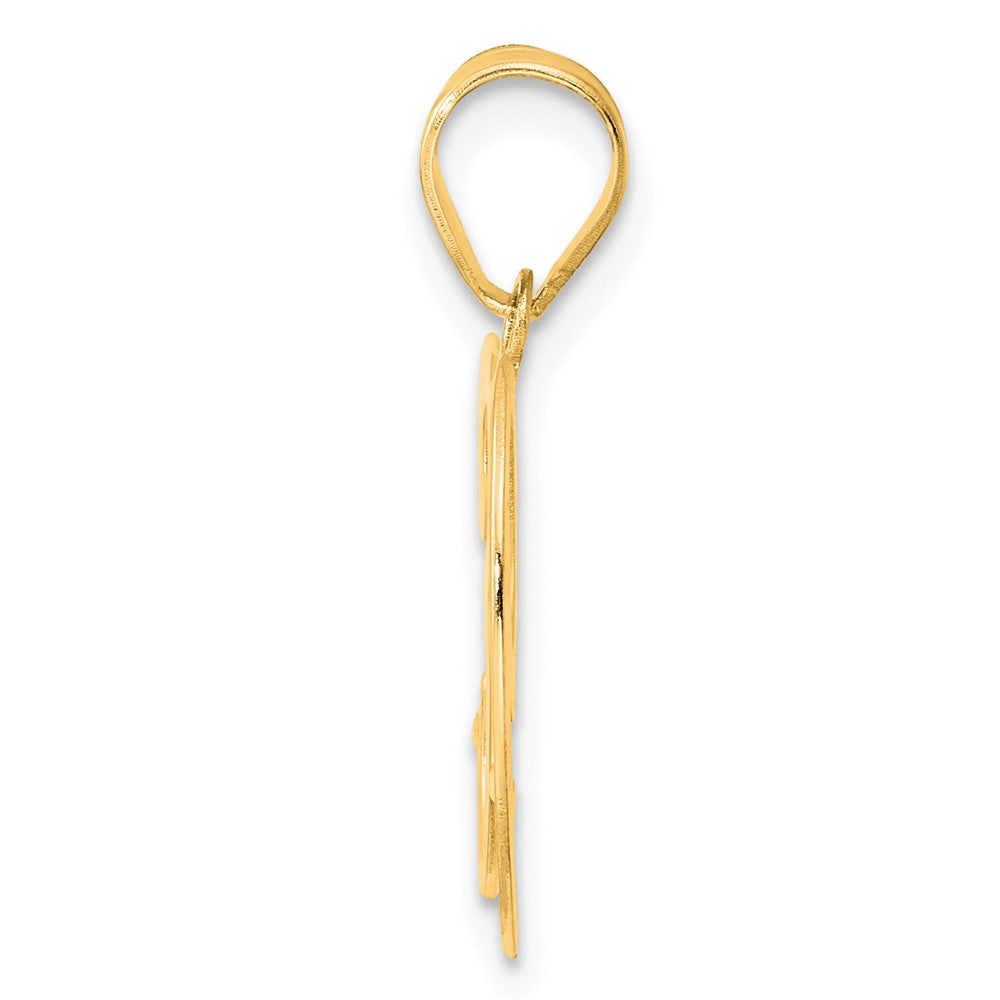 14k Yellow Gold Polished Number 39 Pendant