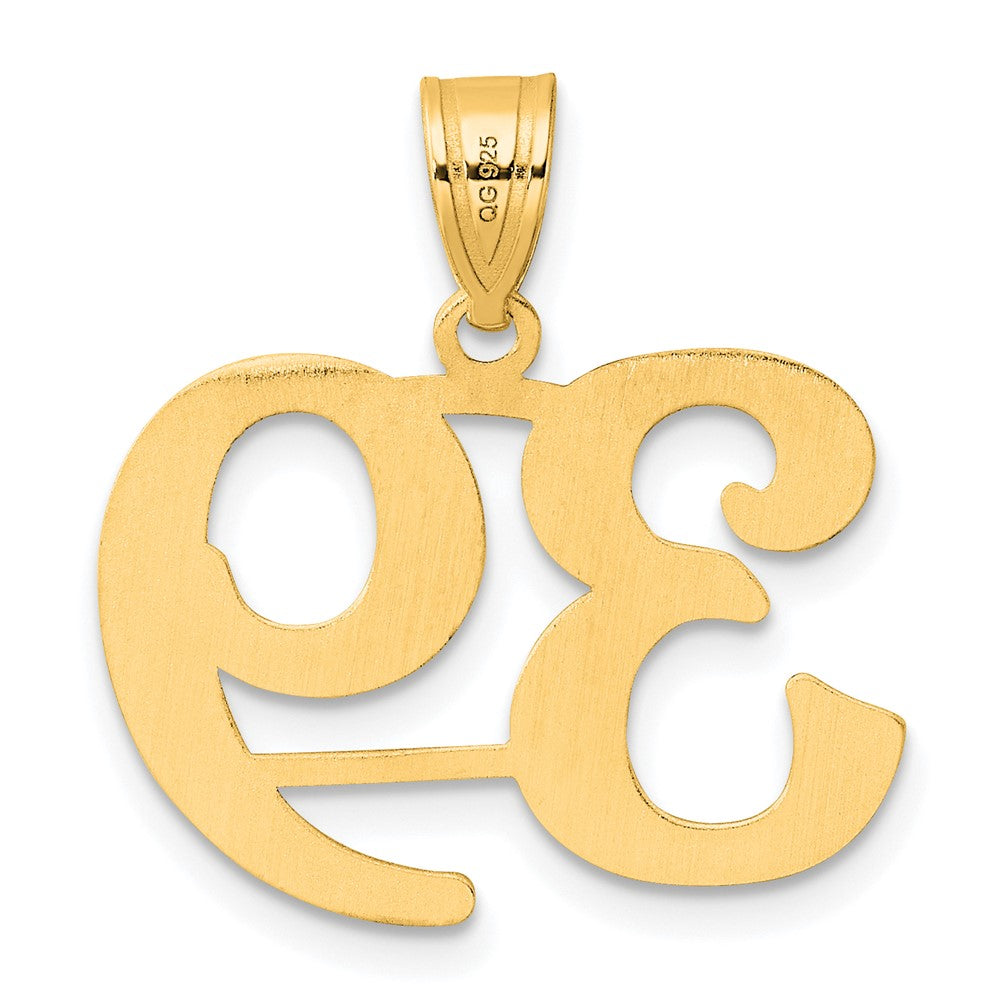 14k Yellow Gold Polished Number 39 Pendant