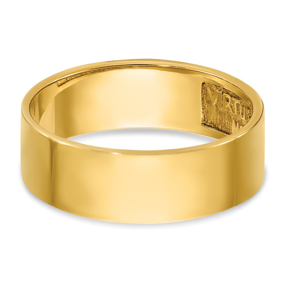 14k Yellow Gold Men's Polished with Black Enamel 14th Degree Grand Elect Masonic Ring