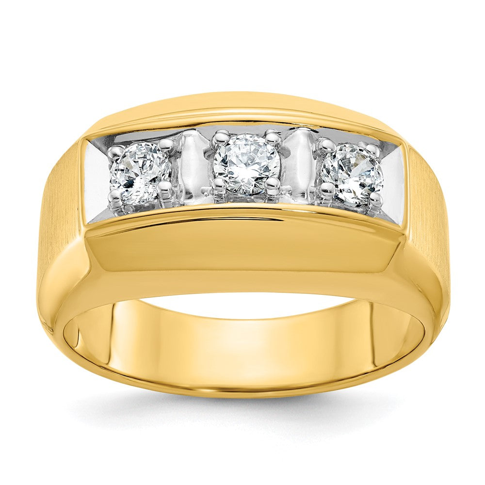14k Two-tone Gold Men's Diamond Ring Mounting
