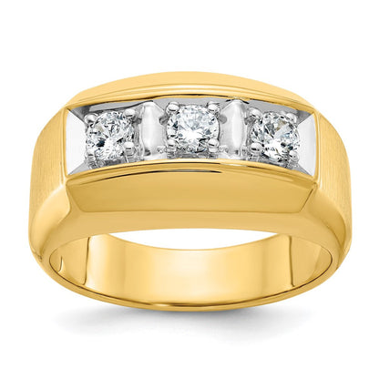 14k Two-tone Gold Men's Diamond Ring Mounting