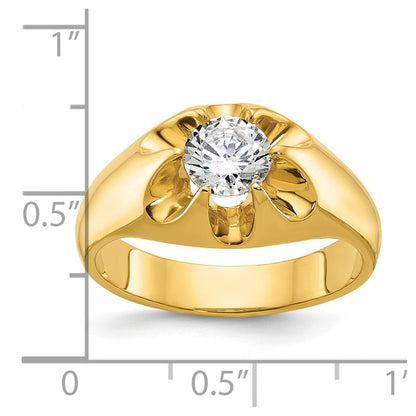 14k Yellow Gold Men's Diamond Ring Mounting