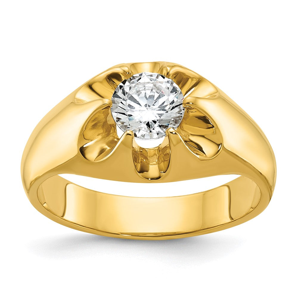 14k Yellow Gold Men's Diamond Ring Mounting
