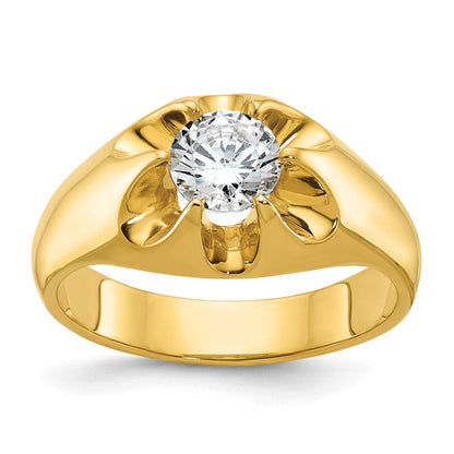 14k Yellow Gold Men's Diamond Ring Mounting