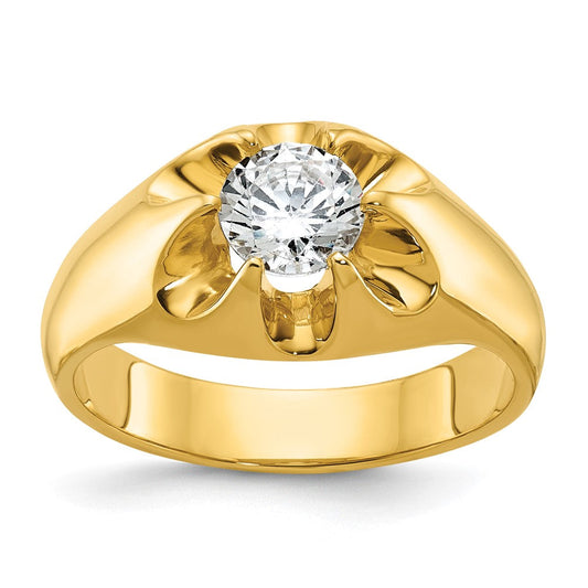 14k Yellow Gold Men's Diamond Ring Mounting