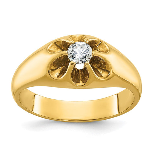 14k Yellow Gold Men's Diamond Ring Mounting