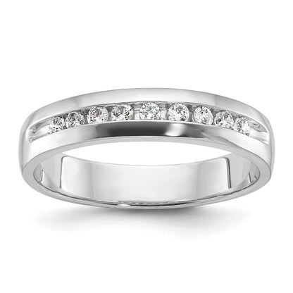 14k White Gold Men's 1/4 carat Diamond Complete Ring