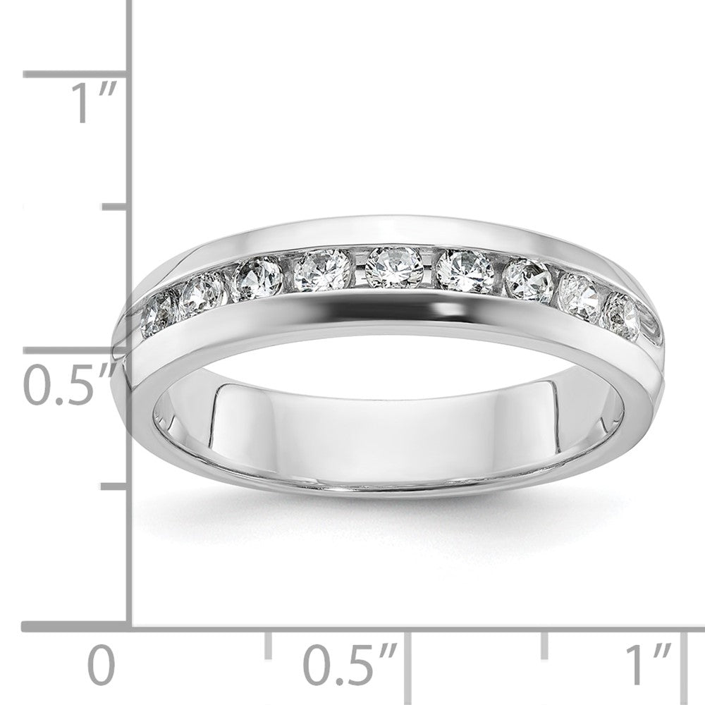 14k White Gold Men's 1/2 carat Diamond Complete Ring