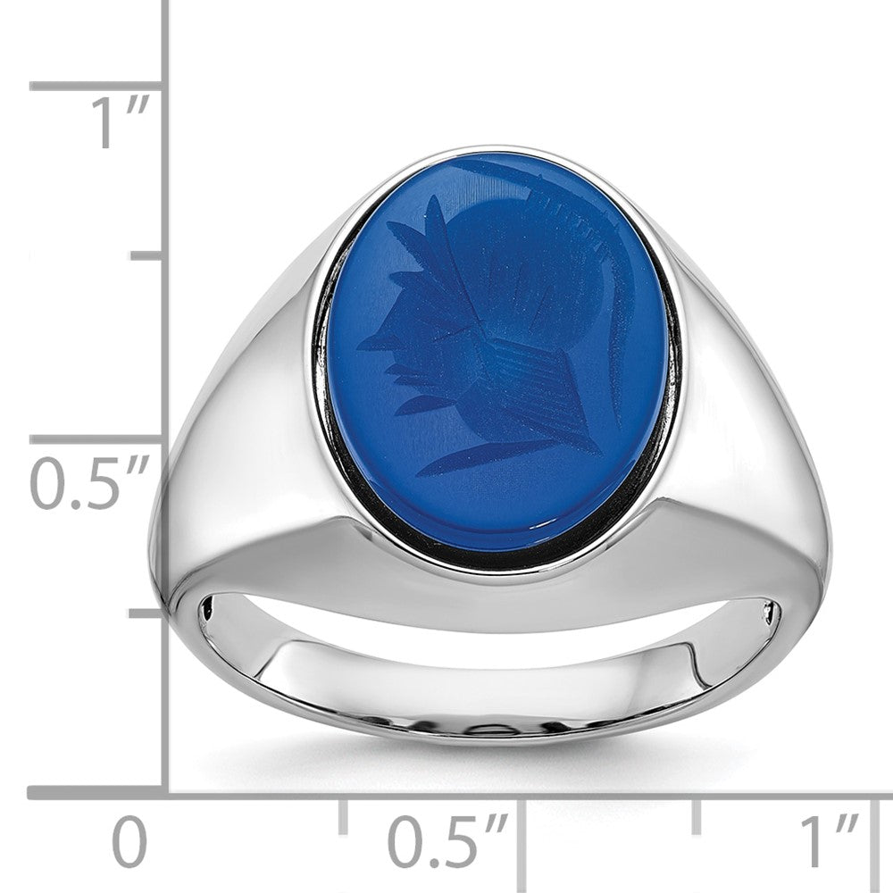14k White Gold Men's Gemstone Ring Mounting
