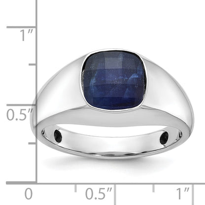 14k White Gold Men's Gemstone Ring Mounting