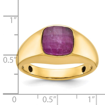 14k Yellow Gold Men's Gemstone Ring Mounting