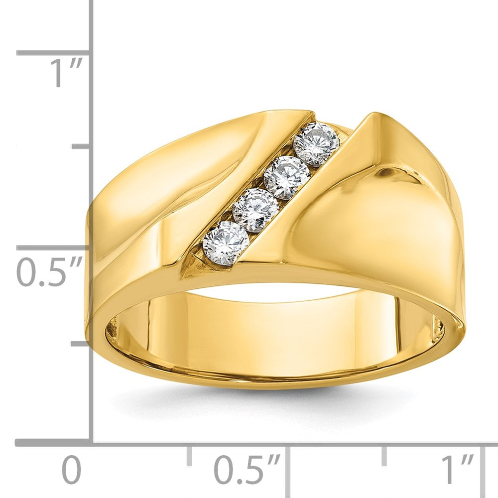 14k Yellow Gold Men's Diamond Ring Mounting