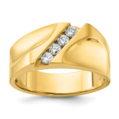 14k Yellow Gold Men's Diamond Ring Mounting