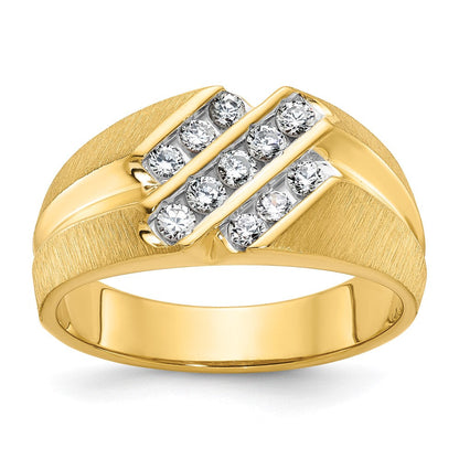 14k Yellow Gold Men's Diamond Ring Mounting