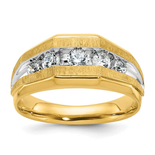 14k Yellow Gold Men's Diamond Ring Mounting