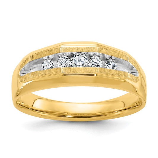 14k Yellow Gold Men's Diamond Ring Mounting