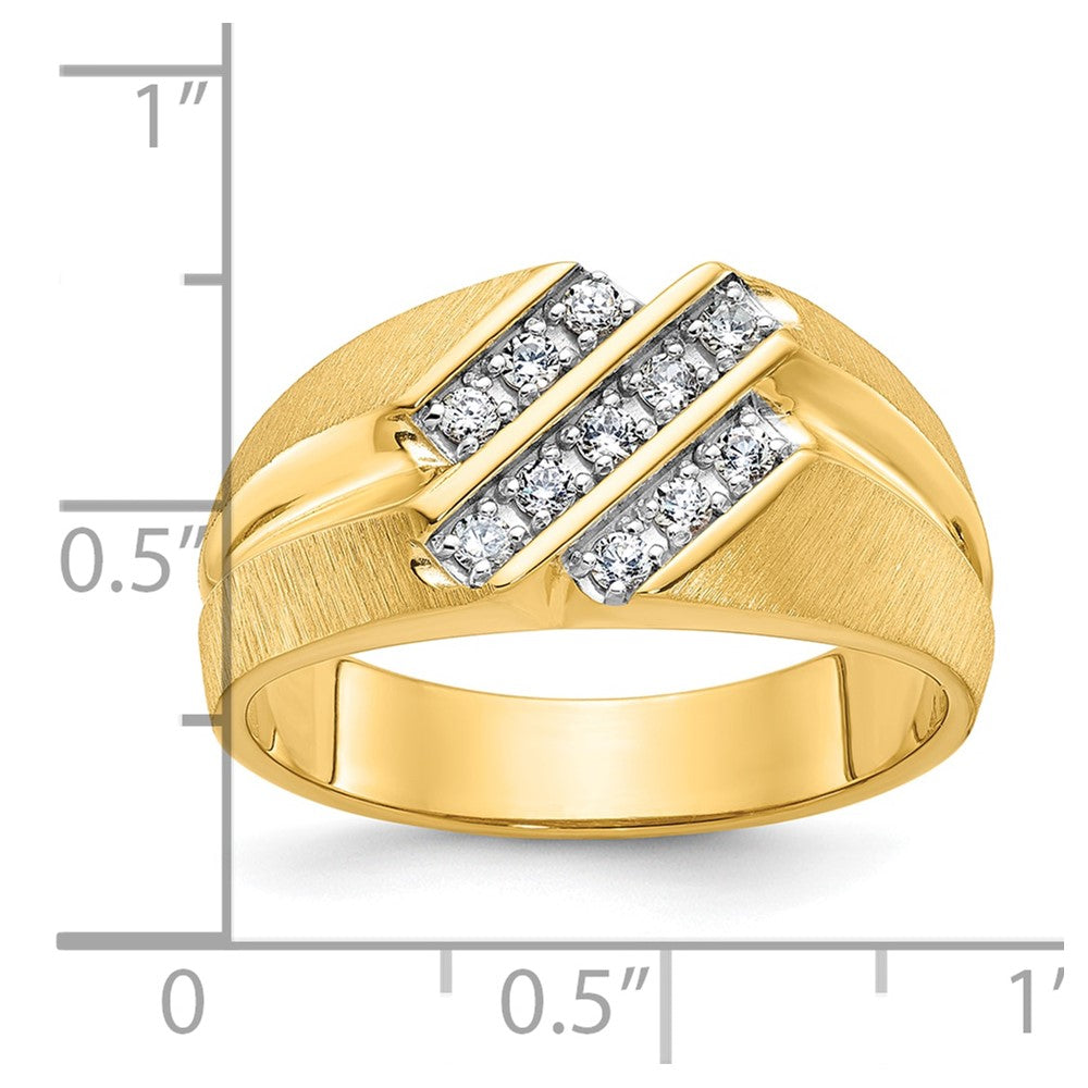 14k Yellow Gold Men's Diamond Ring Mounting