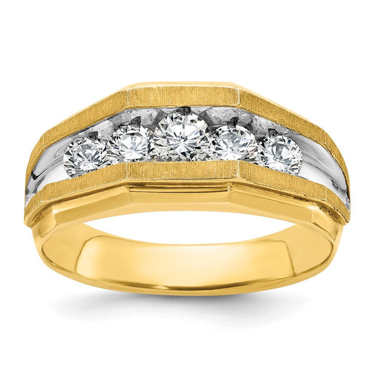 14k Yellow Gold Men's Diamond Ring Mounting