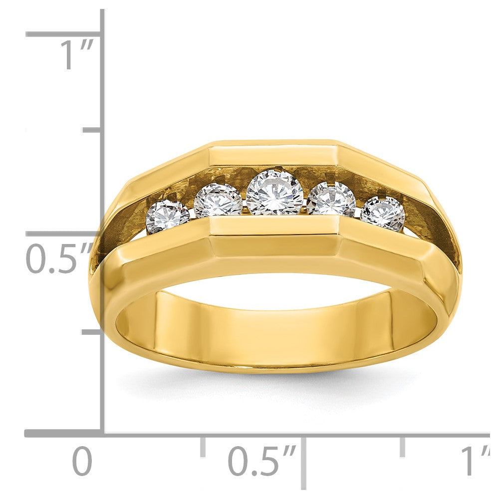 14k Yellow Gold Men's Diamond Ring Mounting