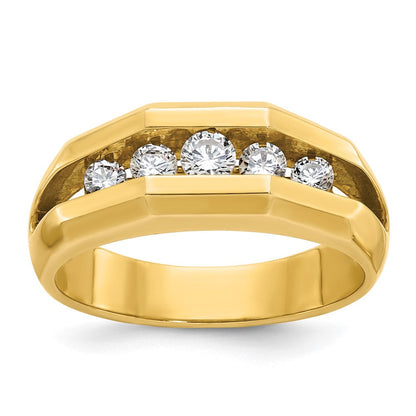 14k Yellow Gold Men's 1/2 carat Diamond Complete Ring