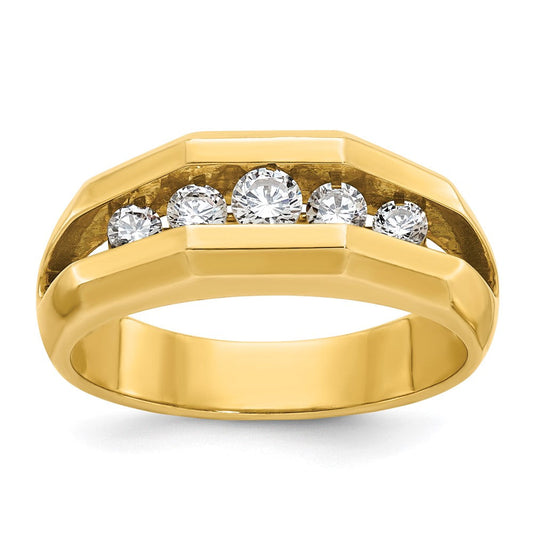14k Yellow Gold Men's Diamond Ring Mounting