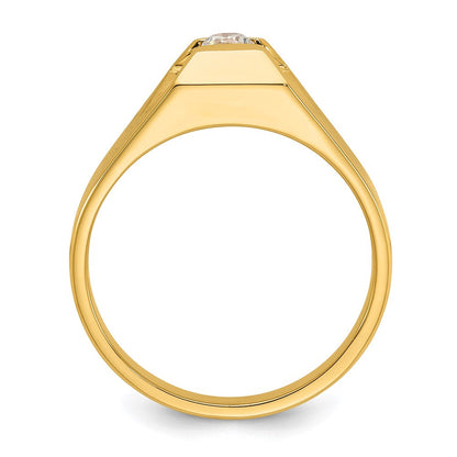 14k Yellow Gold Men's Polished Ring Mounting