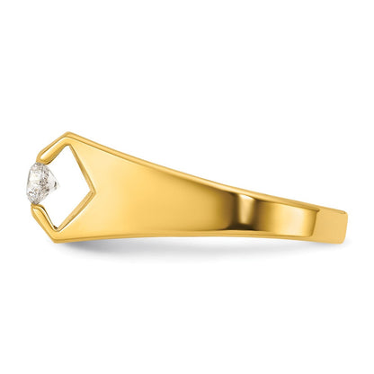 14k Yellow Gold Men's Polished Ring Mounting