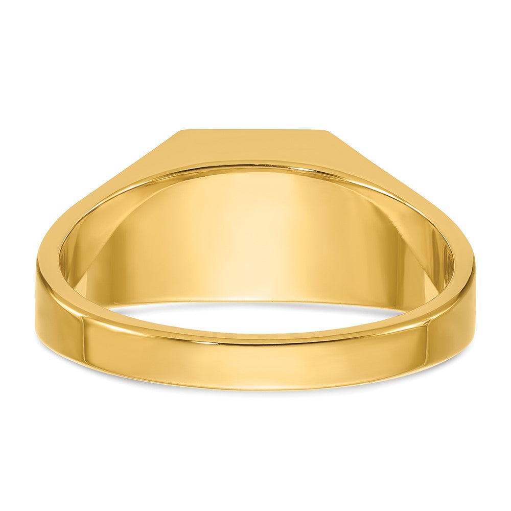 14k Yellow Gold Men's Polished Ring Mounting