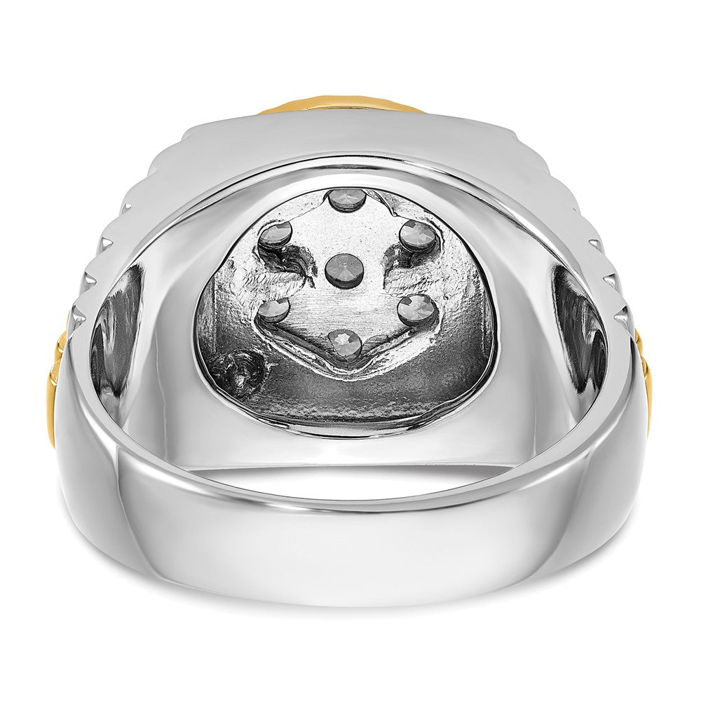 14k Two-tone Gold Men's Diamond Ring Mounting