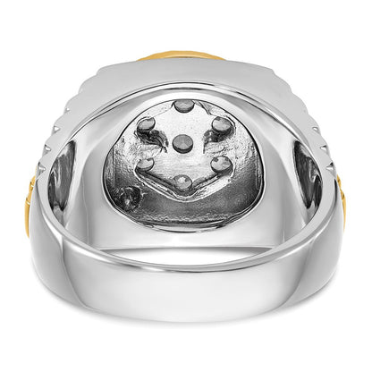 14k Two-tone Gold Men's Diamond Ring Mounting