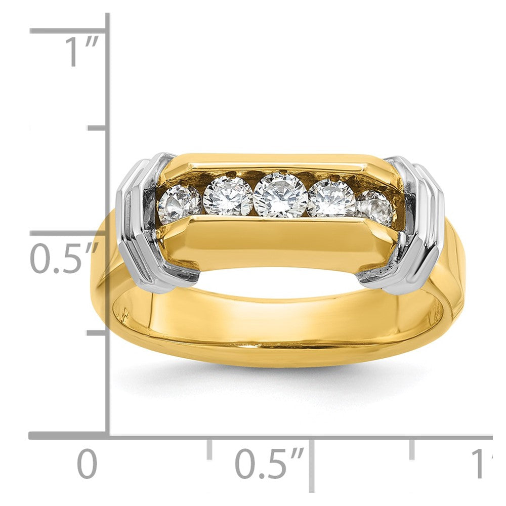 14k Two-tone Gold Men's Diamond Ring Mounting