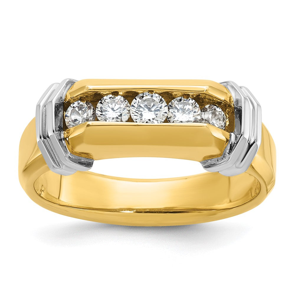 14k Two-tone Gold Men's Diamond Ring Mounting