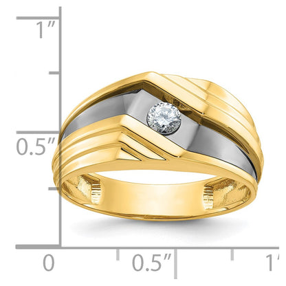 14k Yellow Gold Men's Diamond Ring Mounting