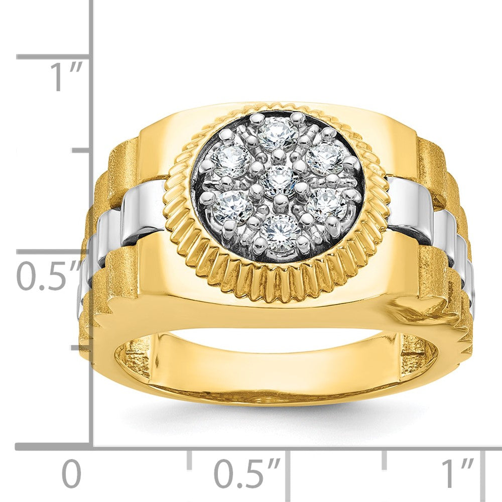 14k Two-tone Gold Men's Diamond Ring Mounting