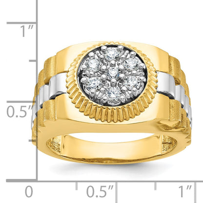 14k Two-tone Gold Men's Diamond Ring Mounting