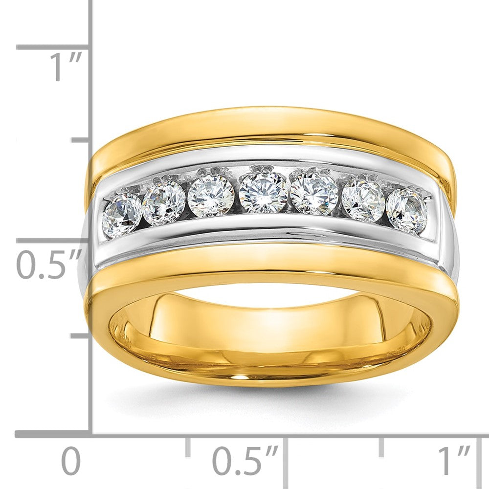 14k Two-tone Gold Men's Diamond Ring Mounting