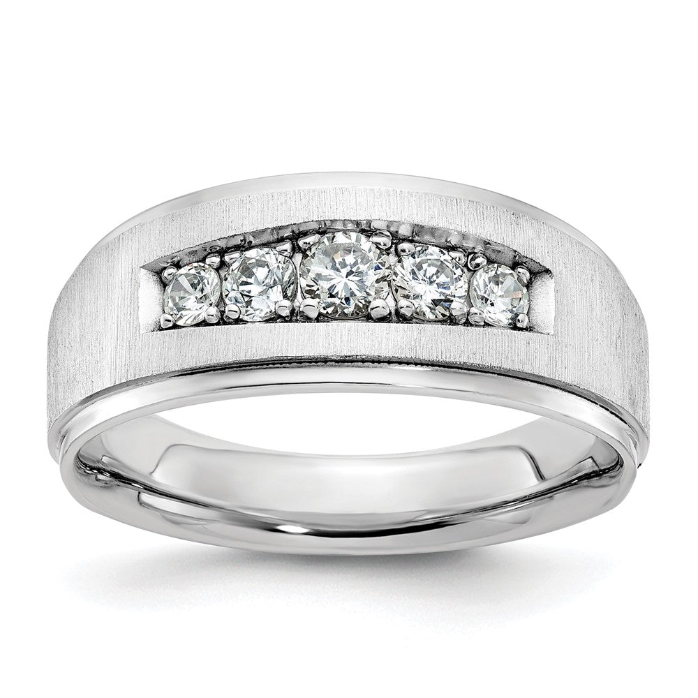 14k White Gold Men's Diamond Ring Mounting